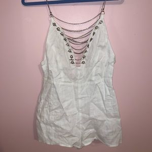 Chain strap romper LF